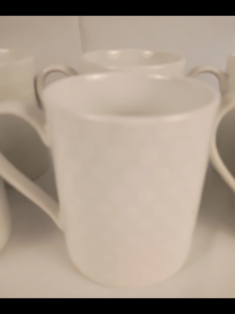 Mikasa Cheers White Porcelain Coffee Mugs Set of 8 Assorted Patterns 12 Oz